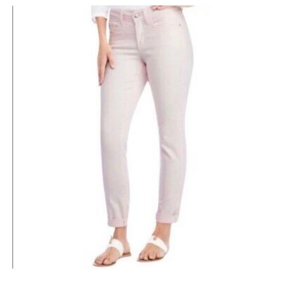 NYDJ Alina Convertible Ankle Pale Pink Jeans Sz 12 - Picture 1 of 5